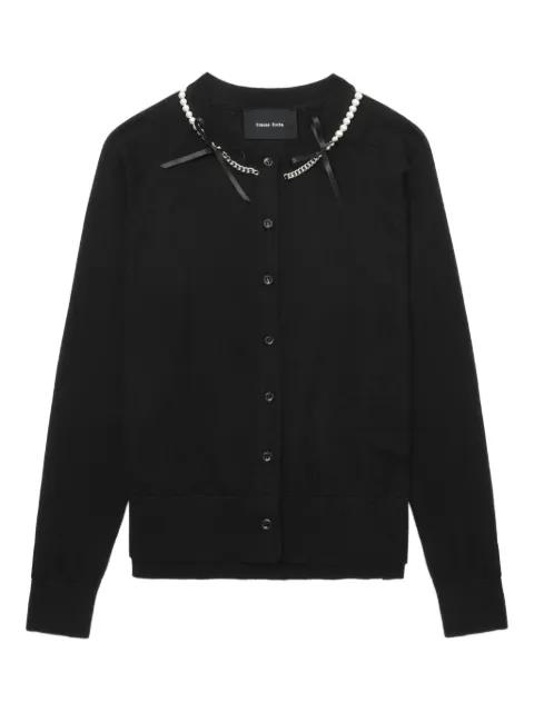 pearl-chain cardigan by SIMONE ROCHA