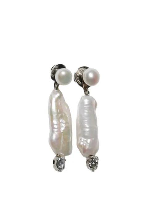 pearl crystal earrings by SIMONE ROCHA