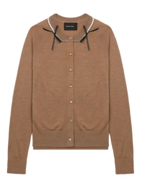 pearl-embellished cardigan by SIMONE ROCHA