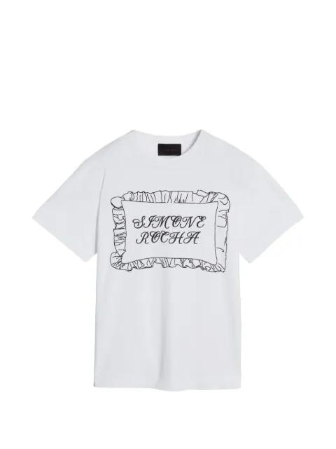 pillowcase-print T-shirt by SIMONE ROCHA