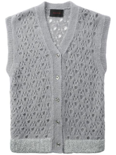 pointelle-knit glittered vest by SIMONE ROCHA