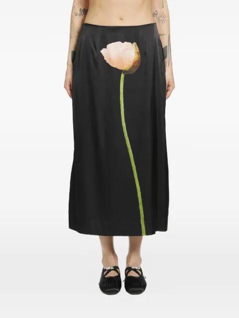 poppy-motif pencil skirt by SIMONE ROCHA