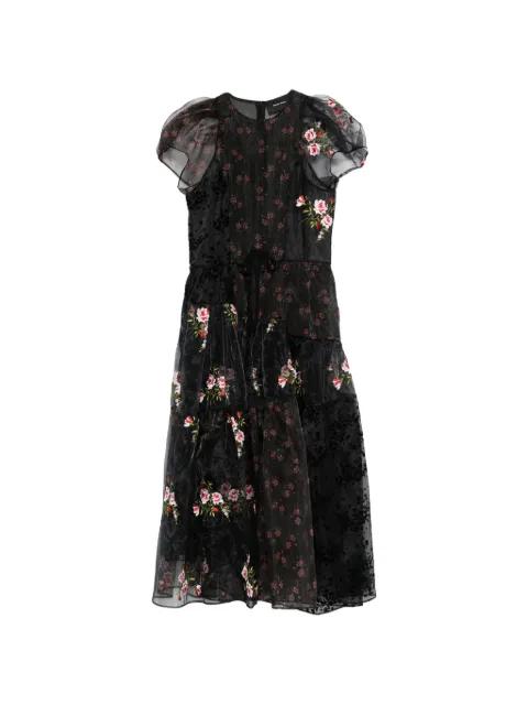 puff-sleeve patchwork dress by SIMONE ROCHA