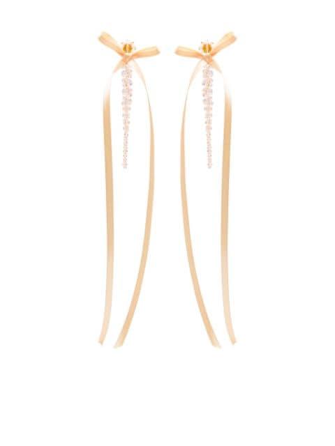 ribbon bow dangle earrings by SIMONE ROCHA