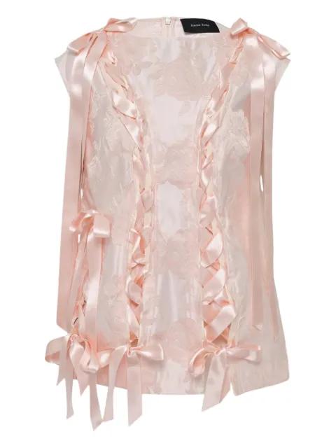 ribbon brocade unraveling top by SIMONE ROCHA