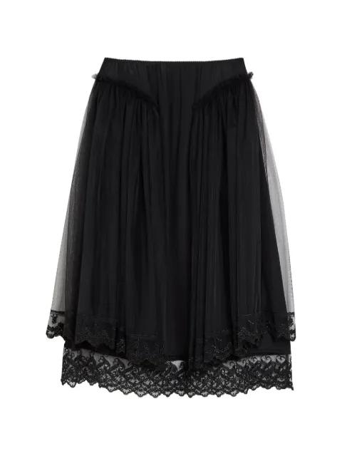 ruffled lace midi skirt by SIMONE ROCHA