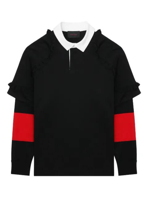 ruffled-sleeve rugby polo shirt by SIMONE ROCHA