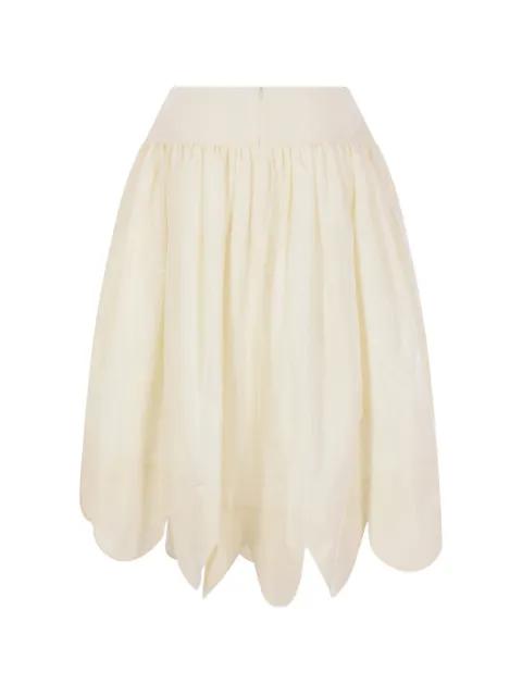 scalloped-hem midi skirt by SIMONE ROCHA