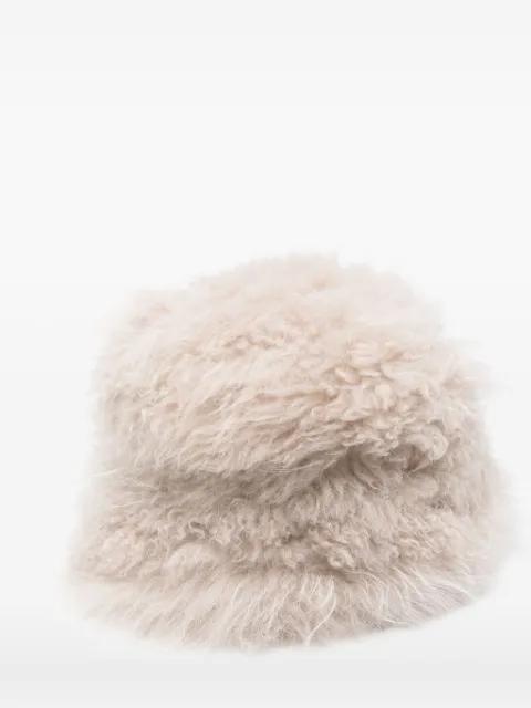 sheepskin fluffy hat by SIMONETTA RAVIZZA