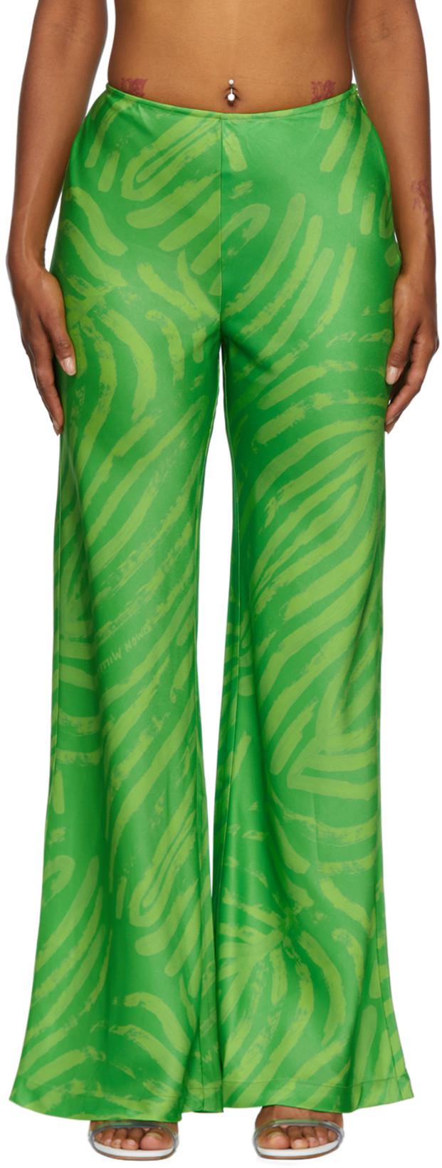 Green Veda Lounge Pants by SIMONMILLER
