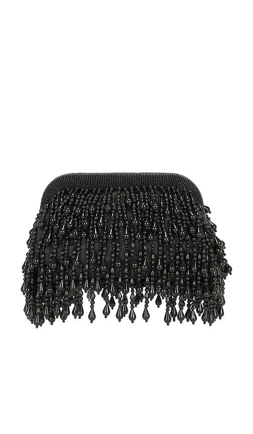 SIMONMILLER Beaded Drop Clutch in Black by SIMONMILLER