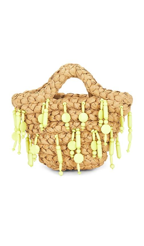 SIMONMILLER Beaded Shelly Bag in Yellow,Neutral by SIMONMILLER