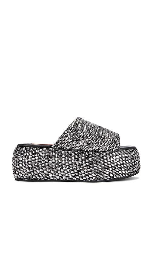 SIMONMILLER Cloudy Platform Sandal in Metallic Silver, grey by SIMONMILLER