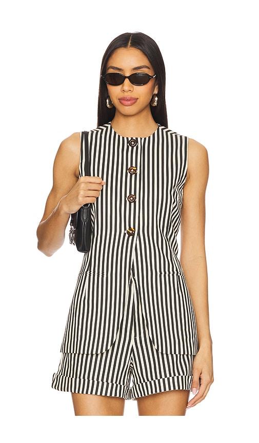 SIMONMILLER Del Mar Linen Vest in Black by SIMONMILLER