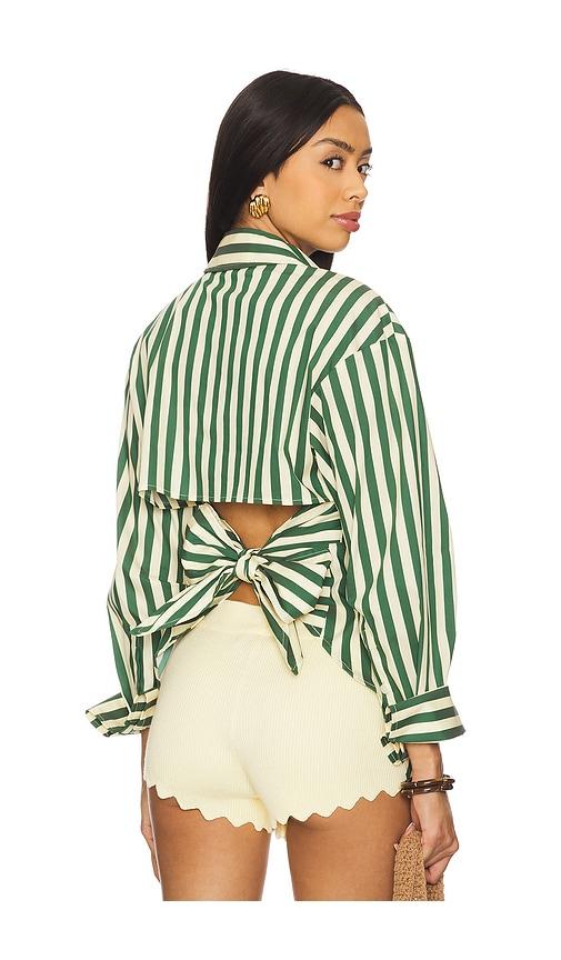 SIMONMILLER Loch Poplin Button Up in Green by SIMONMILLER