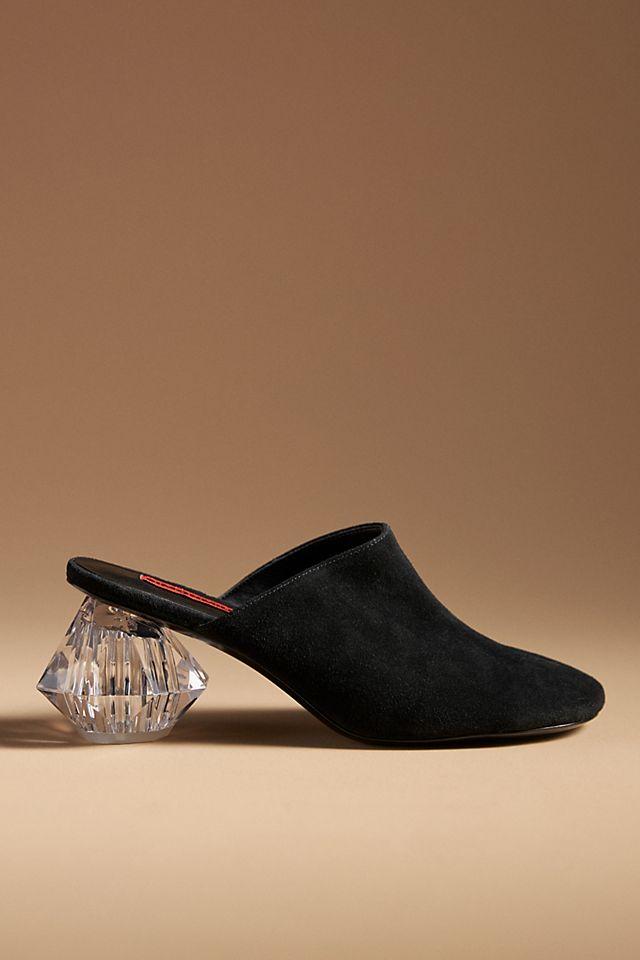 SIMONMILLER Moderno Crystal Heeled Mules by SIMONMILLER