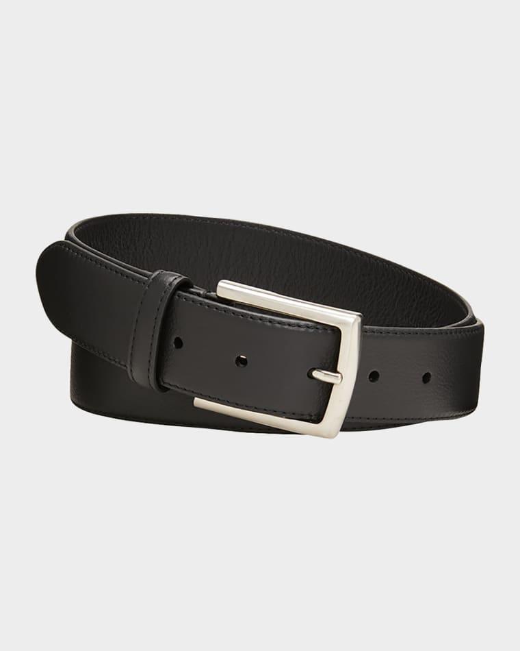 Men's Luma Matte Leather Belt by SIMONNOT GODARD