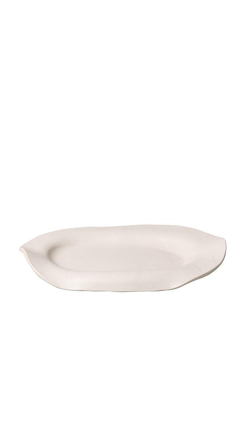 SIN Manta Oval Platter in Cream by SIN