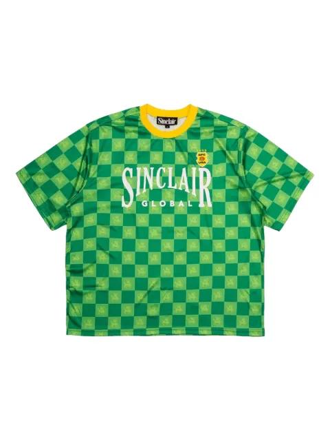 checkerboard-pattern T-shirt by SINCLAIR