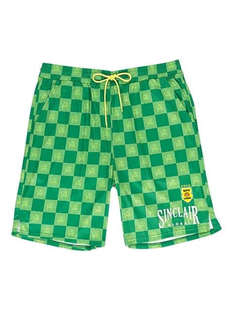 checkered track shorts by SINCLAIR