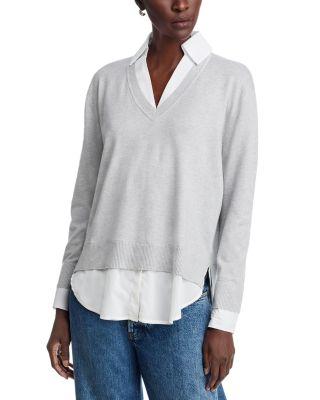 Collared Layered Sweater by SIONI