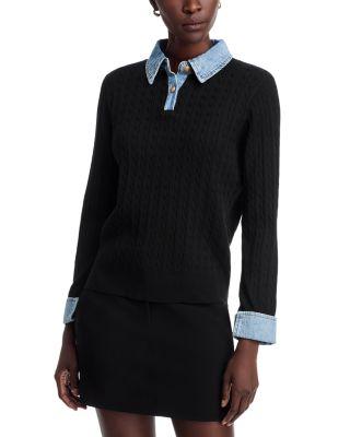 Denim Collared Sweater by SIONI