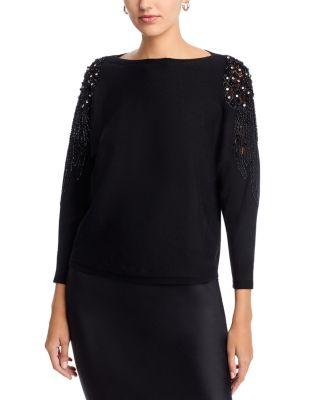 Illusion Lace Dolman Sleeve Sweater by SIONI