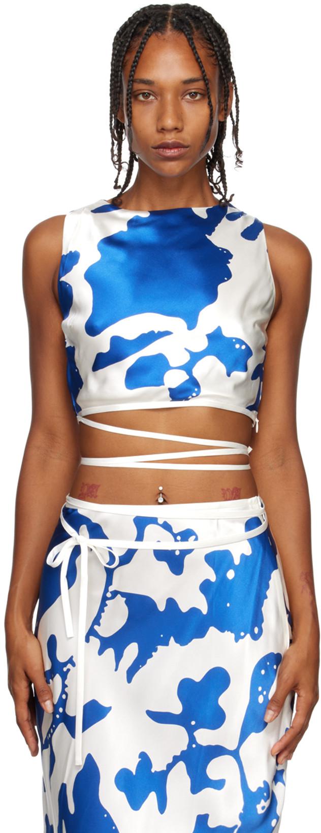 Blue Esme Tank Top by SIR THE LABEL