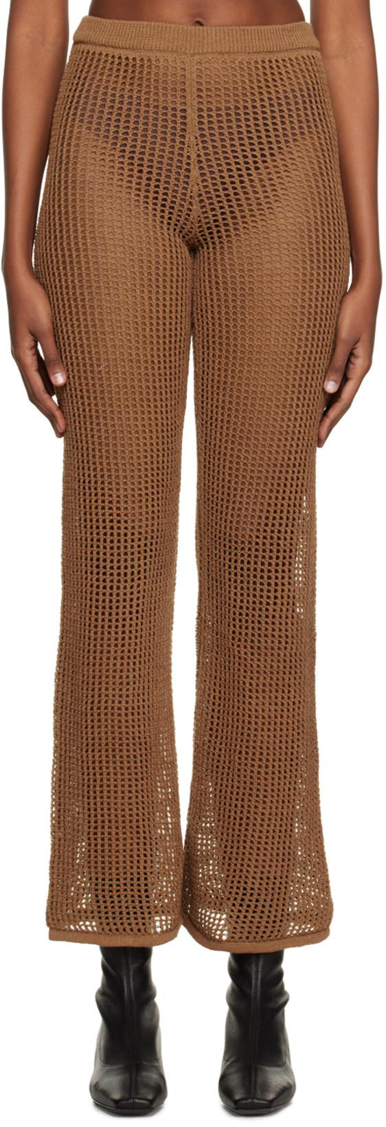 Brown Dulcie Lounge Pants by SIR THE LABEL