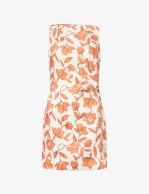 Chloe Floral Linen-Blend Mini Dress by SIR THE LABEL