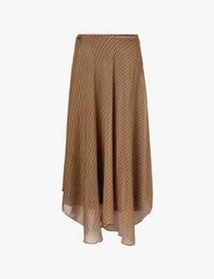 Cooper Printed Silk-Blend Maxi Skirt by SIR THE LABEL