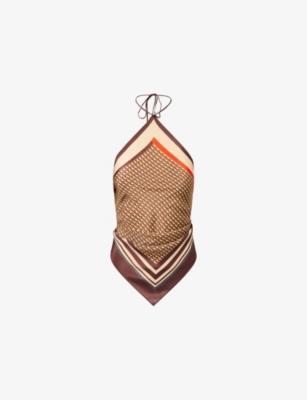 Cooper Scarf Silk-Blend Top by SIR THE LABEL