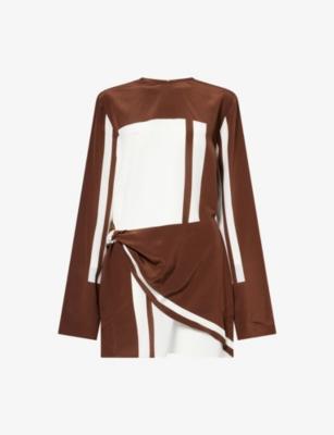 Destino Twist Silk Mini Dress by SIR THE LABEL