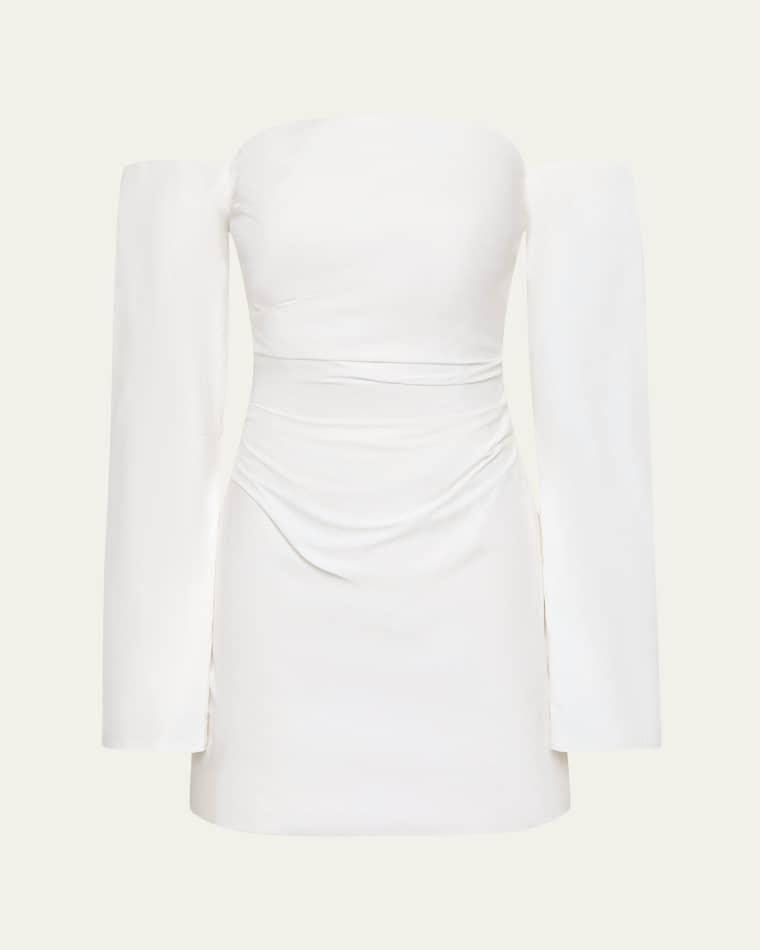 Martina Sleeved Off-Shoulder Mini Dress by SIR THE LABEL