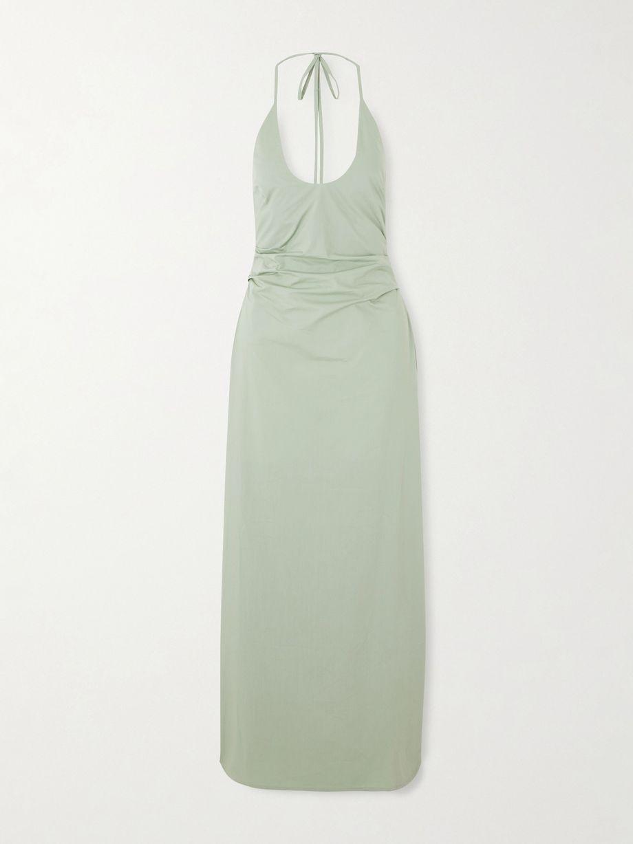 Martina gathered cotton-poplin halterneck maxi dress by SIR THE LABEL Martina gathered cotton-poplin halterneck maxi dress by SIR THE LABEL