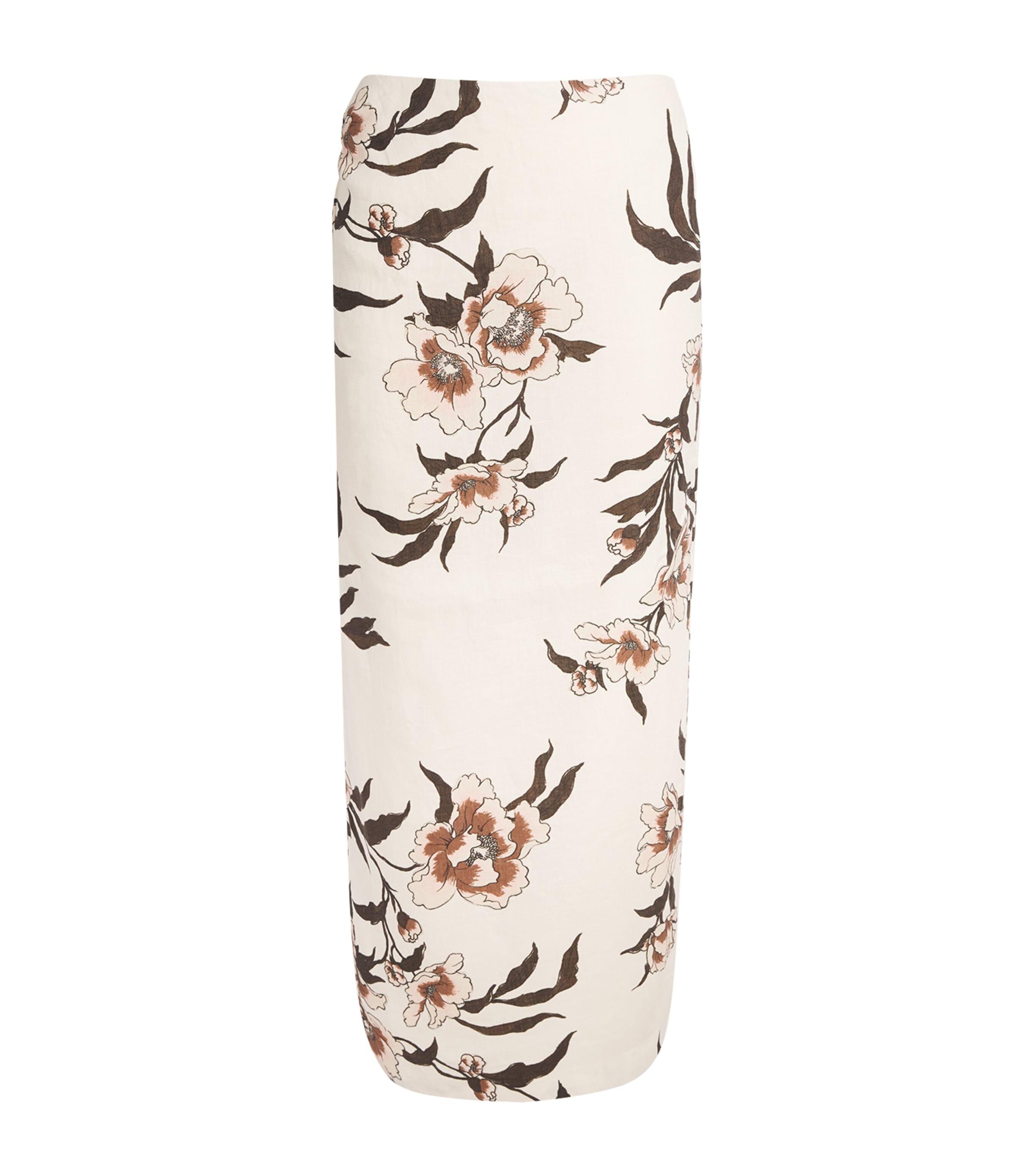 SIR. Linen Peony Asymmetric Maxi Skirt by SIR THE LABEL