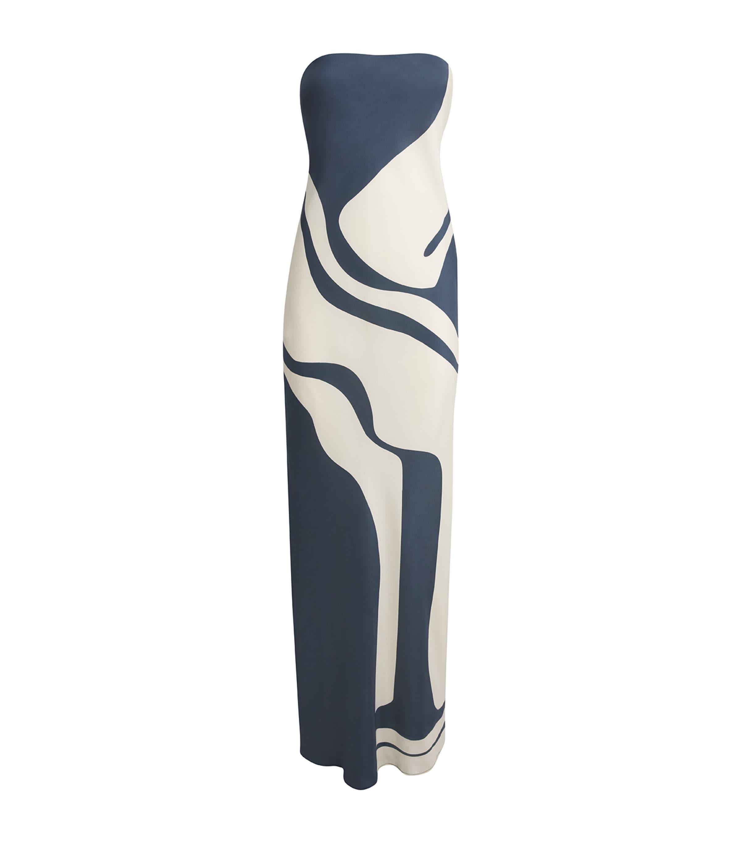 SIR. Silk Strapless Lilou Maxi Dress by SIR THE LABEL