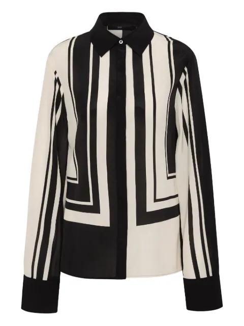 geometric-striped shirt by SIR THE LABEL
