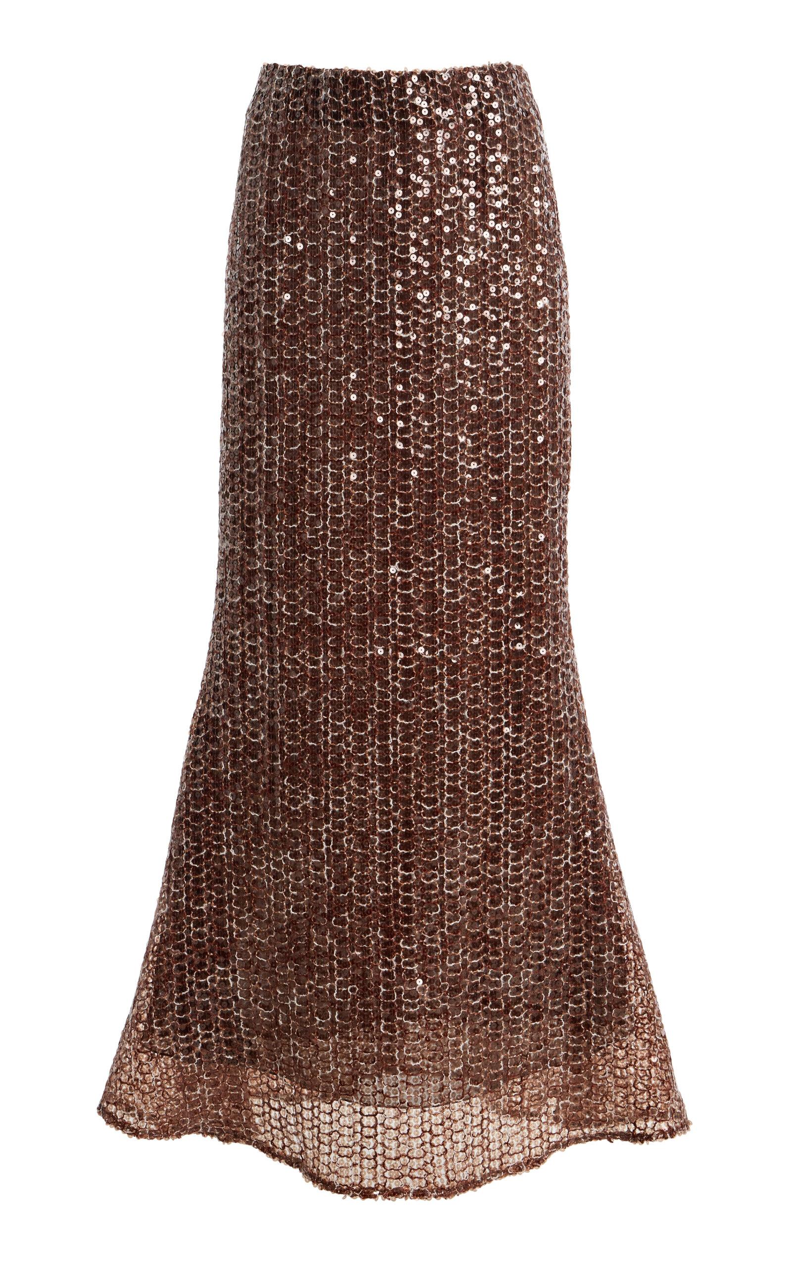 SIRAPOP Exclusive Lindsay Crochet Sequin Maxi Skirt - Moda Operandi by SIRAPOP
