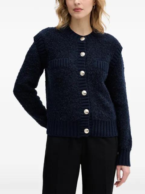 bouclé-knit button-up cardigan by SISLEY