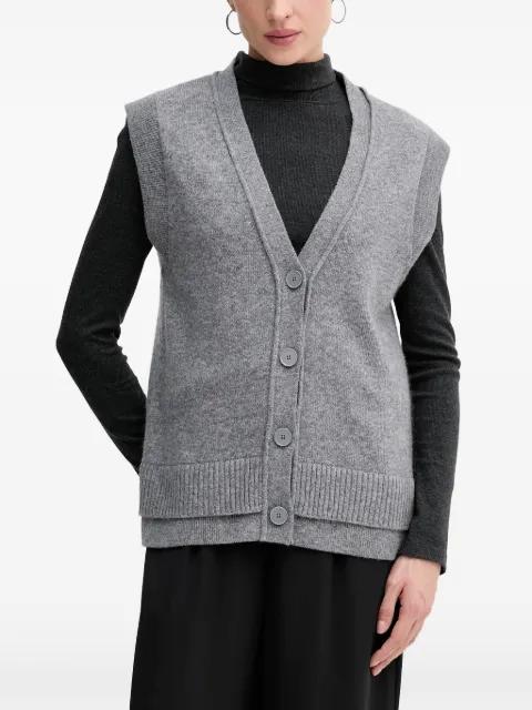 button V-neck cardigan by SISLEY