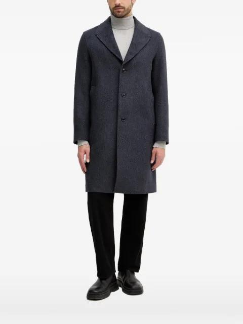 collared buttoned single-breasted coat by SISLEY