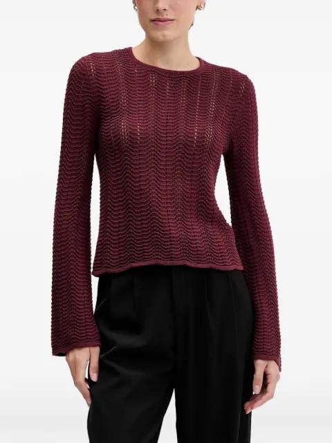 crew-neck cotton sweater by SISLEY