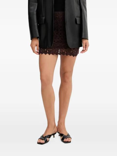 crochet scalloped-edge mini skirt by SISLEY