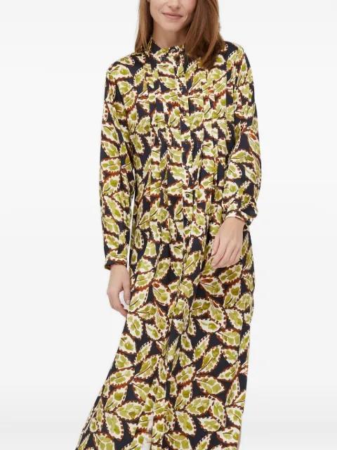 leaf-print midi day dress by SISLEY