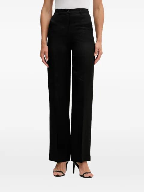 pressed-crease wide-leg trousers by SISLEY