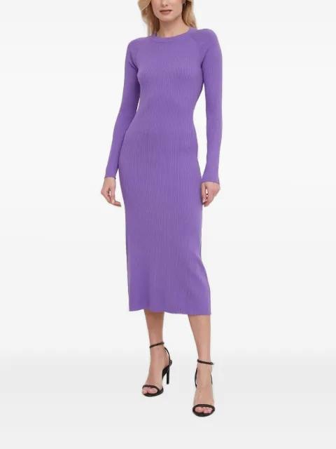 ribbed open-back midi dress by SISLEY