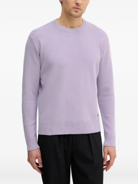ribbed round neck sweater by SISLEY