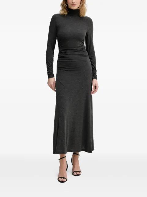 ruched roll neck midi dress by SISLEY
