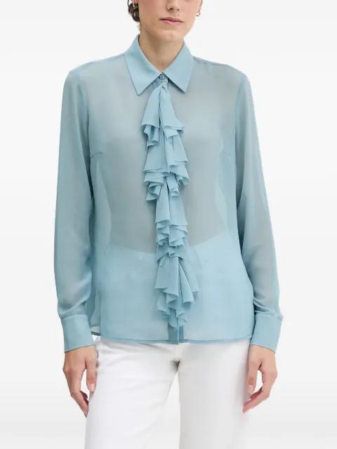 ruffled collared shirt by SISLEY